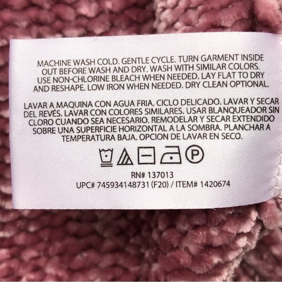 Orvis Chenille Long Chunky Knit Sweater Rose Pink - Picture 14 of 14